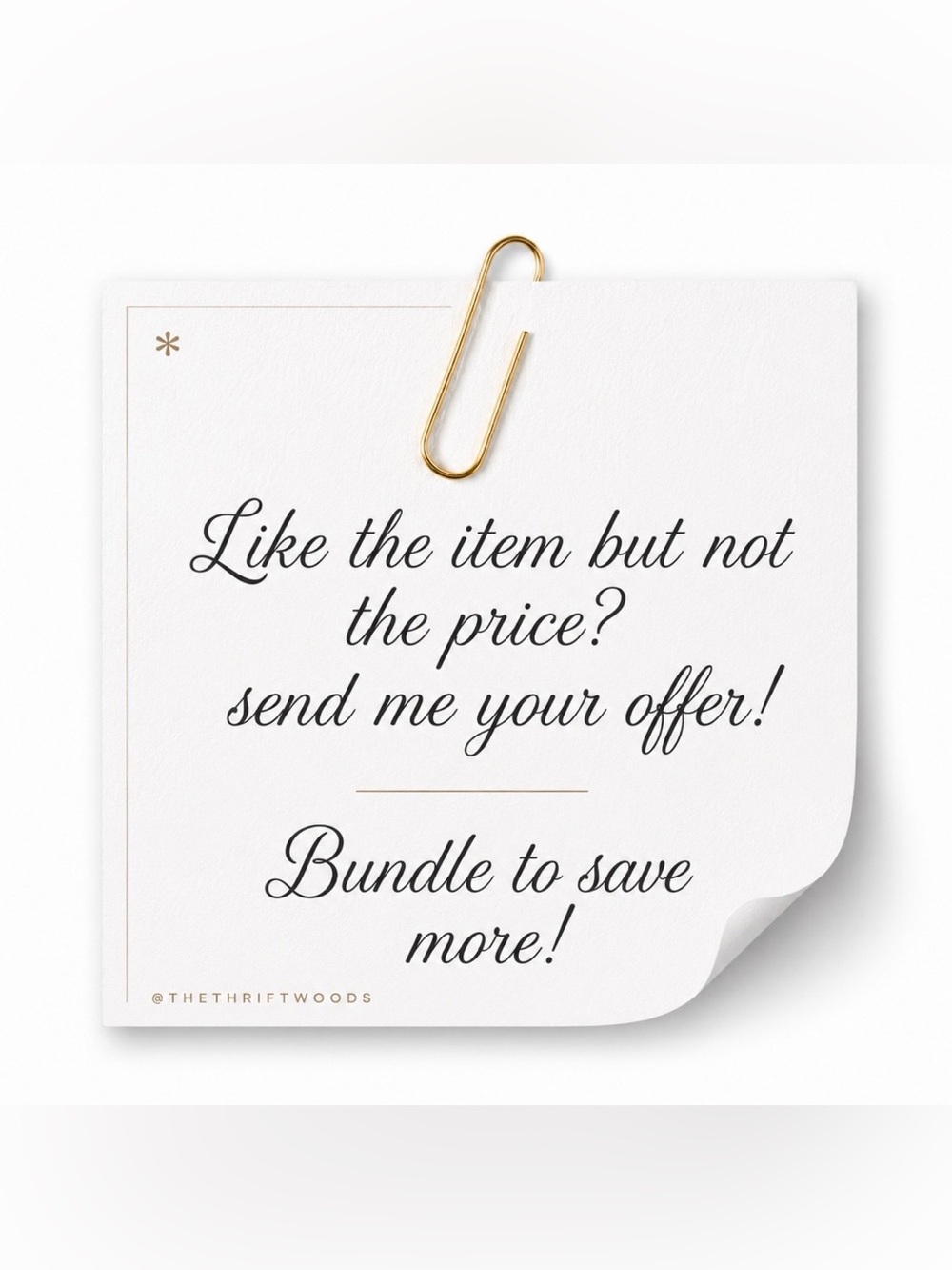 📌 Like the item but not the price? Send me your offer!